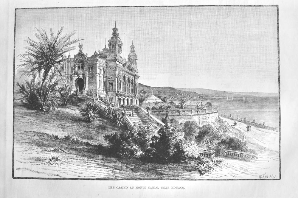 The Casino at Monte Carlo, near Monaco.  1884.