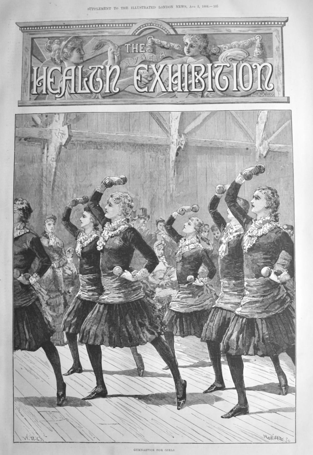 The Health Exhibition. : Gymnastics for Girls.  1884.