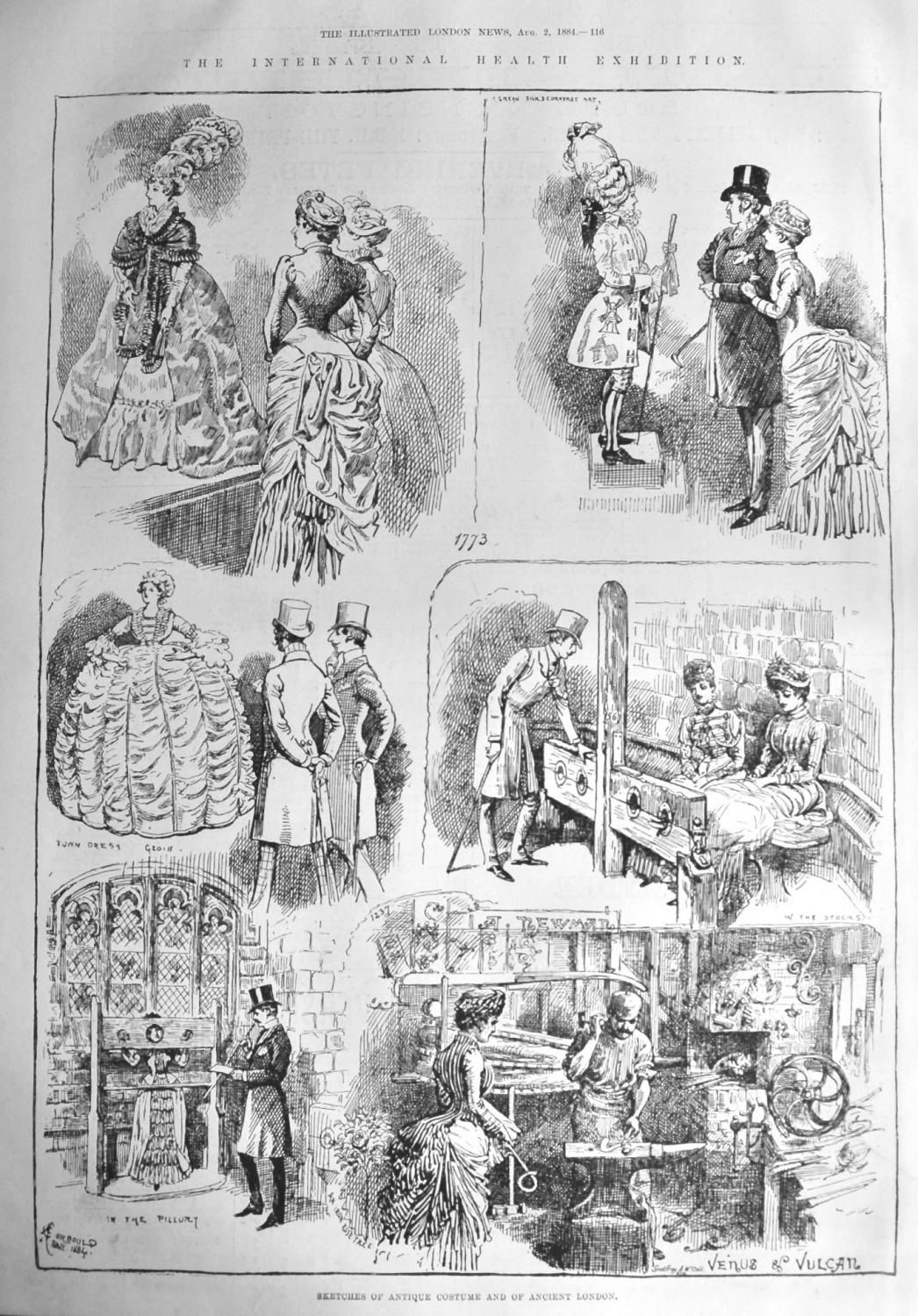 The International Health Exhibition : Sketches of Antique Costume and of An