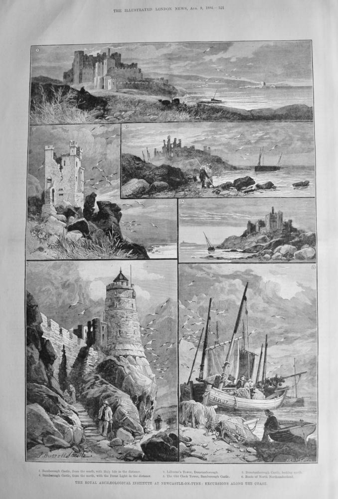 The Royal Archaeological Institute at Newcastle-on-Tyne :  Excursions along the Coast.  1884.