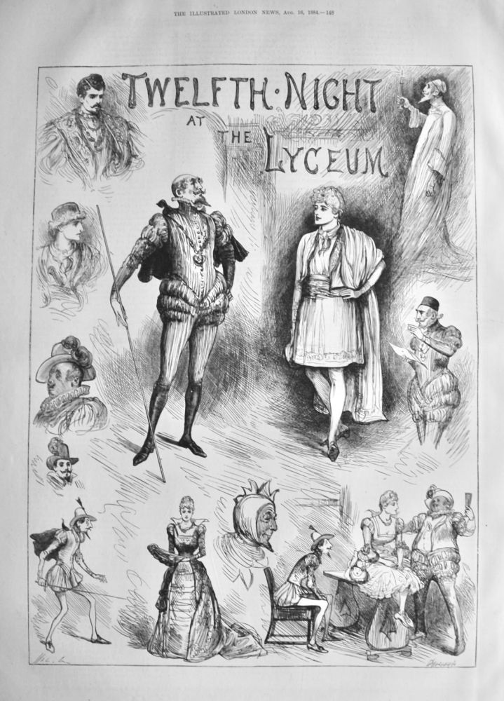 Twelfth Night at the Lyceum Theatre.  1884.