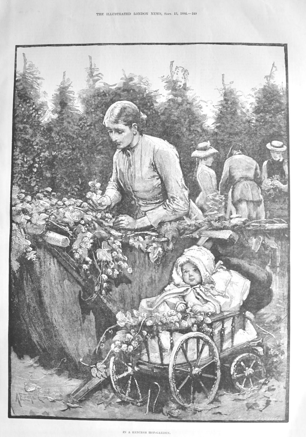 In a Kentish Hop-Garden.  1884.