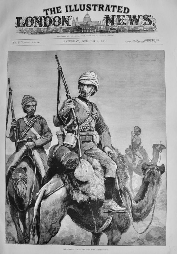 The Camel Corps for the Nile Expedition.  1884.