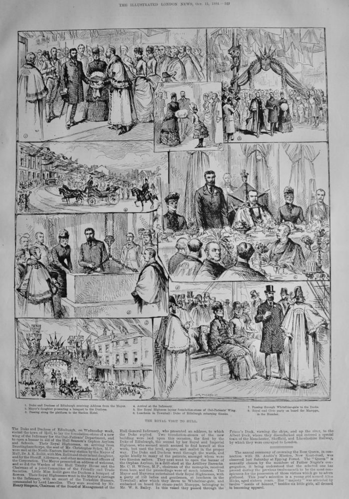 The Royal Visit to Hull.  1884.