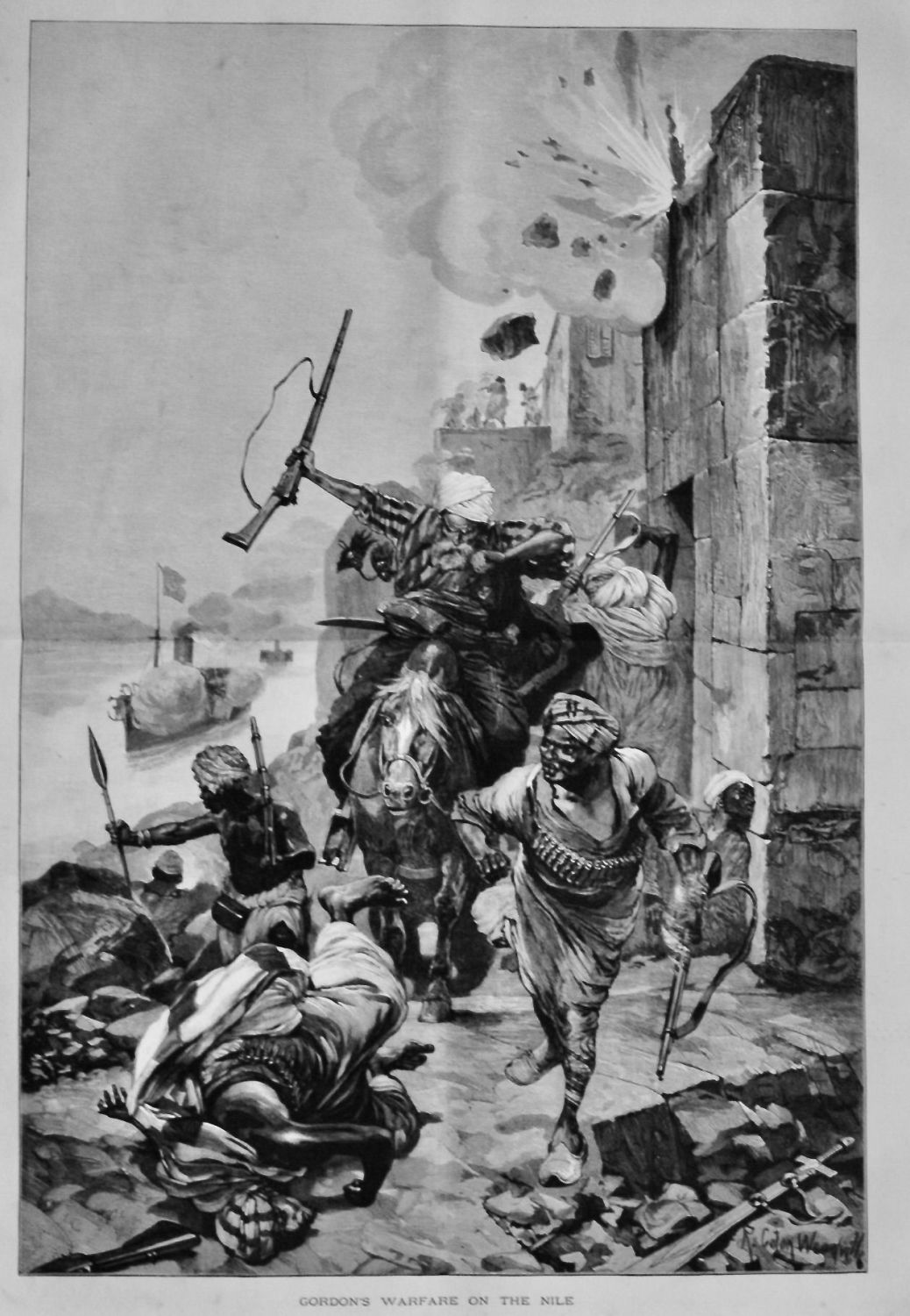 Gordon's Warfare on the Nile.  1884.