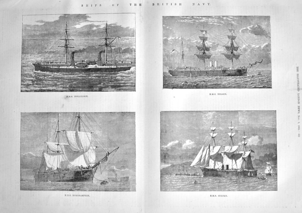 Ships of the British Navy.  1884.