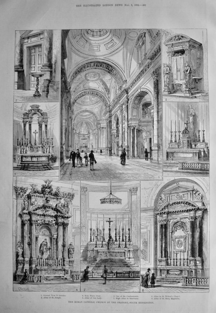 The Roman Catholic Church of the Oratory, South Kensington.  1884.