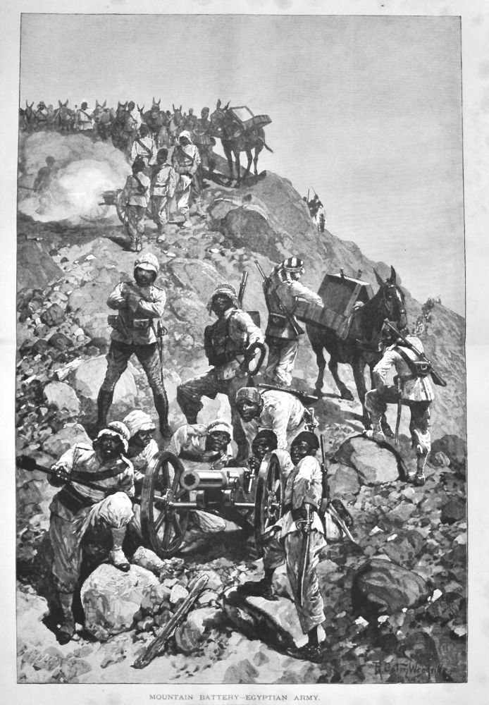 Mountain Battery-Egyptian Army.  1884.