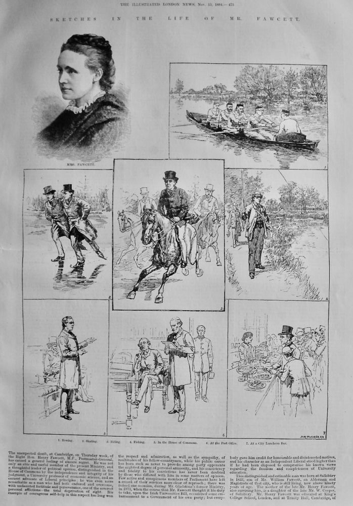 Sketches in the Life of Mr. Fawcett.  1884.