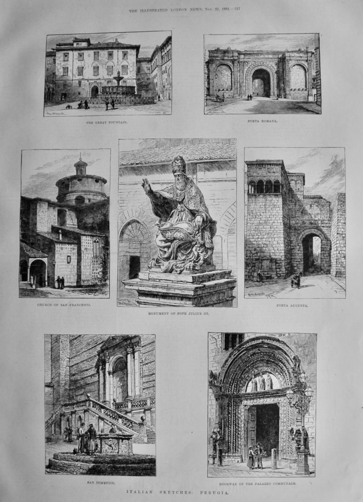Italian Sketches :  Perugia.  1884.