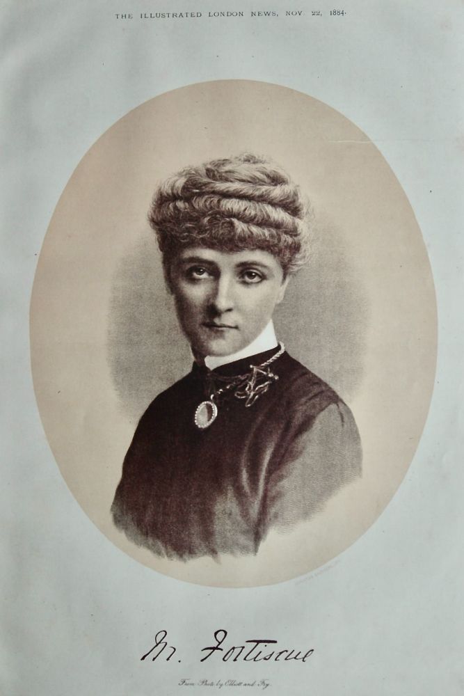 M. Fortiscue.  (Actress.)  1884.