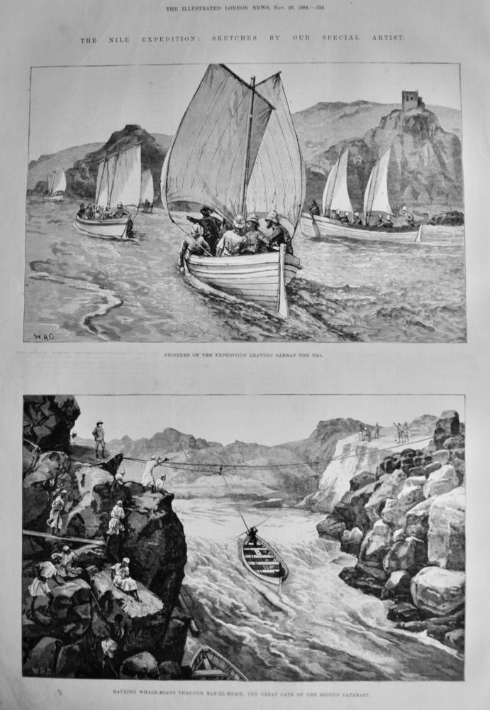 The Nile Expedition :  Sketches by our Special Artist.  1884.