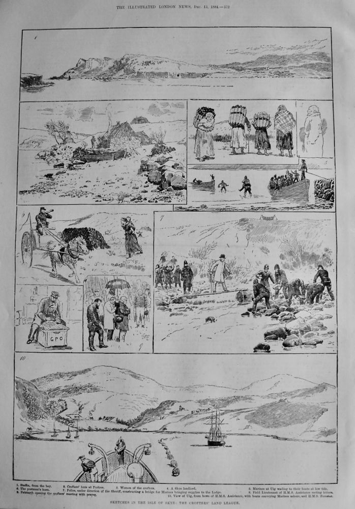 Sketches in the Isle of Skye :  The Crofters' Land League.  1884.