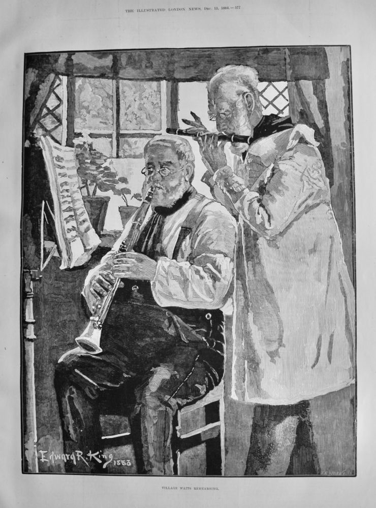 Village Waits Rehearsing.  1884.