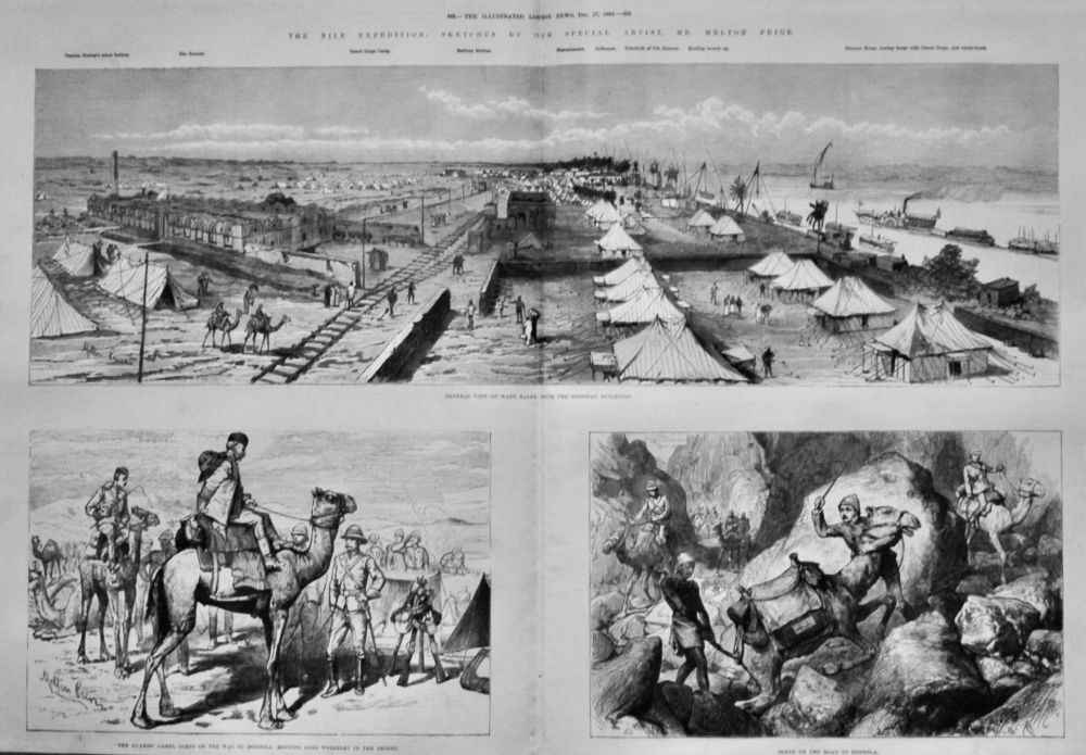 The Nile Expedition :  Sketches by our Special Artist, Mr. Melton Prior.  1884.