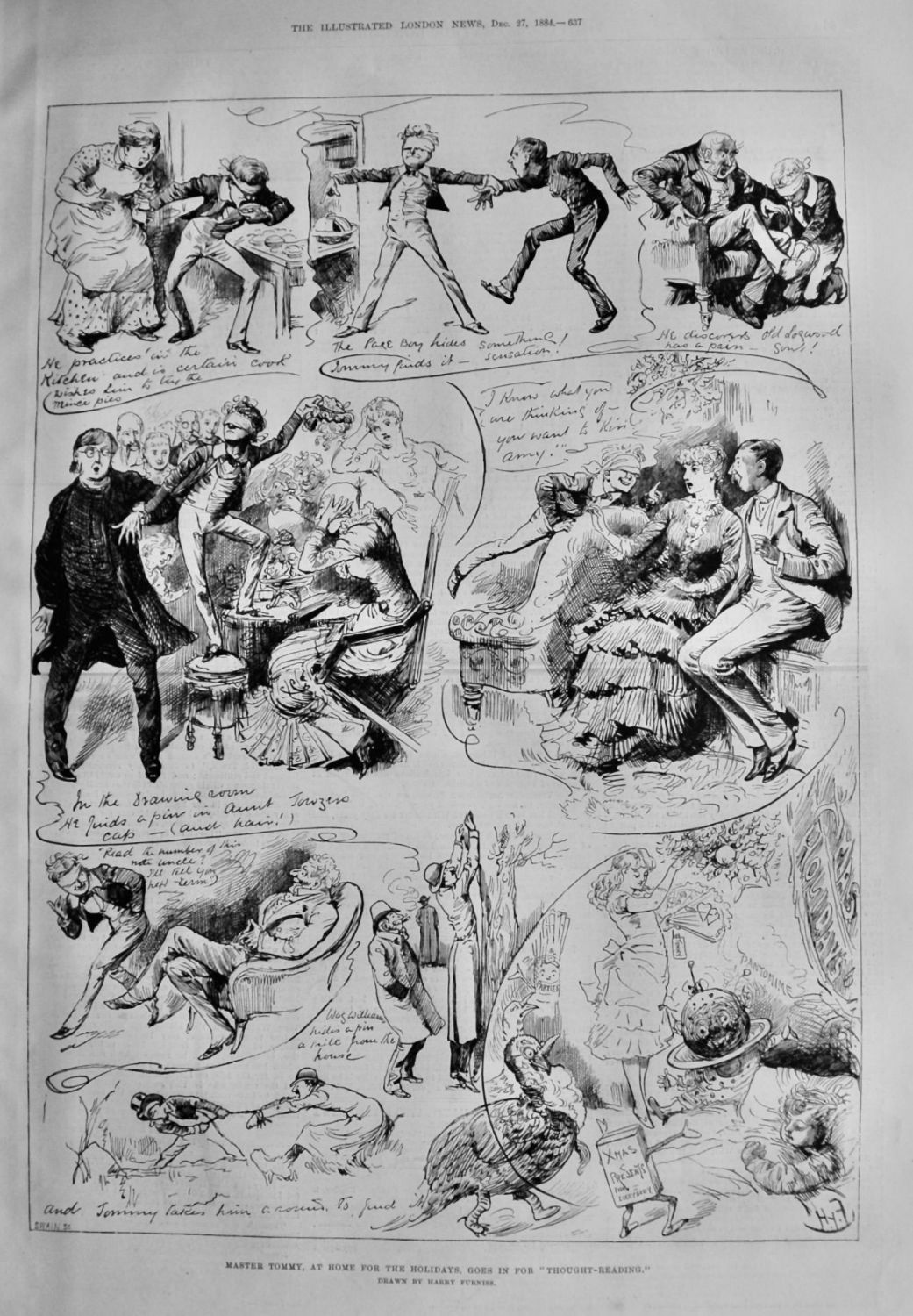 Master Tommy, at Home for the Holidays, goes in for 