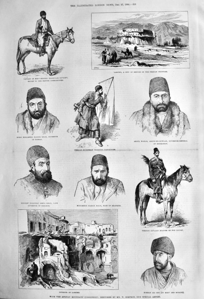 With the Afghan Boundary Commission : Sketches by Mr. W. Simpson.  1884.