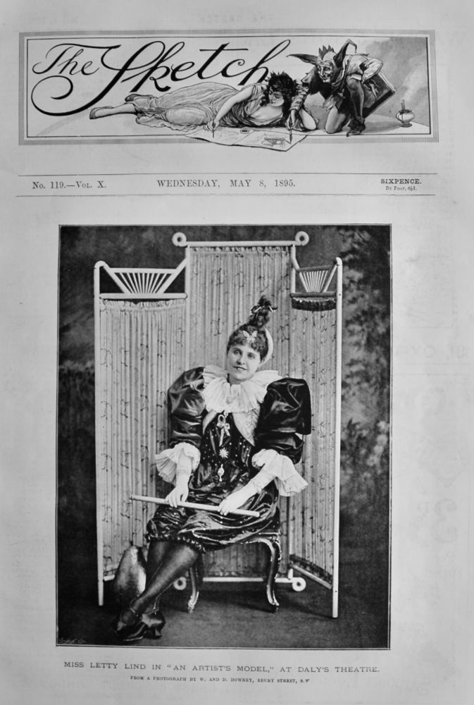 Miss Letty Lind in "An Artist's Model," at Daly's Theatre.  1895.