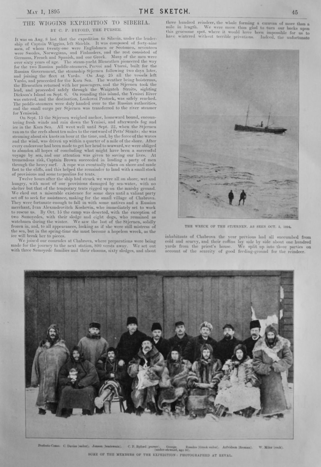 The Wiggins Expedition to Siberia.  1895.