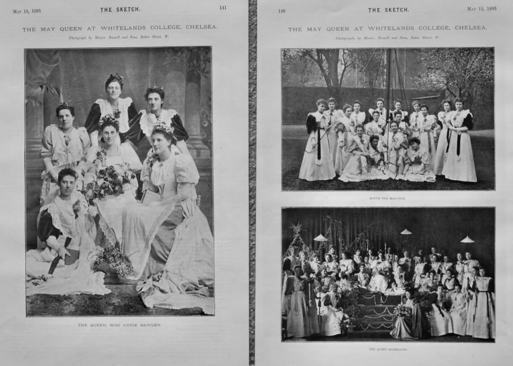The May Queen at Whitelands College, Chelsea.  1895.