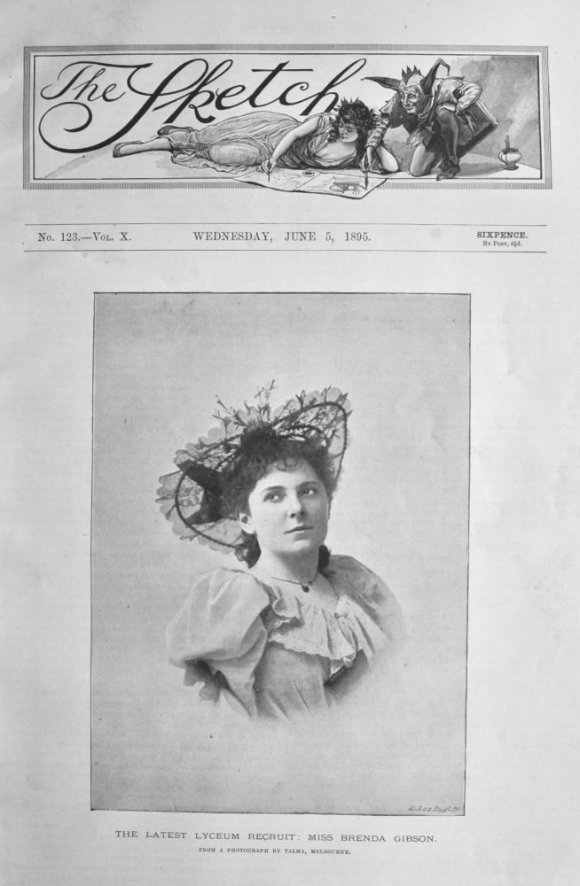 The Latest Lyceum Recruit : MIss Brenda Gibson.  1895.