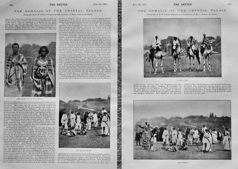 "The Somalis at the Crystal Palace.  1895.