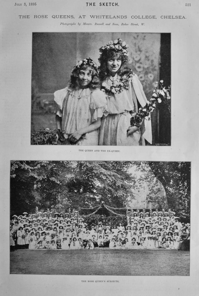 The Rose Queens, at Whitelands College, Chelsea.  1895.