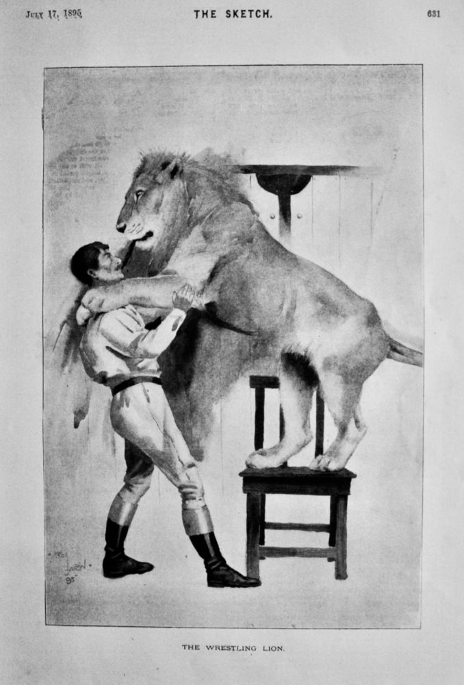 The Wrestling Lion. 1895.
