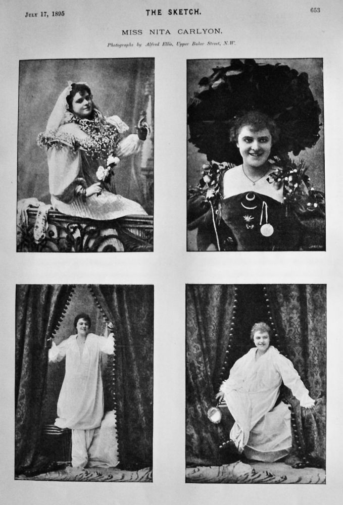 Miss Nita Carlyon. 1895. (Actress).