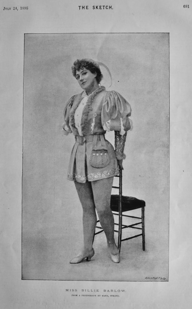 Miss Billie Barlow.  1895. (Actress).