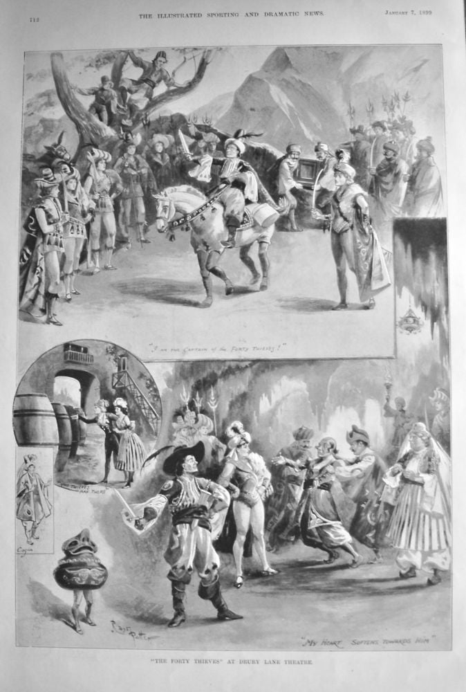 "The Forty Thieves," at Drury Lane Theatre.  1899.