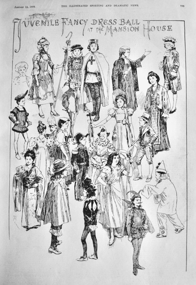 Juvenile Fancy Dress Ball at the Mansion House.  1899.