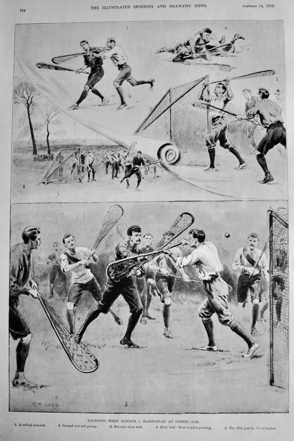 Lacrosse-West London v. Hampstead at Gospel Oak.  1899.