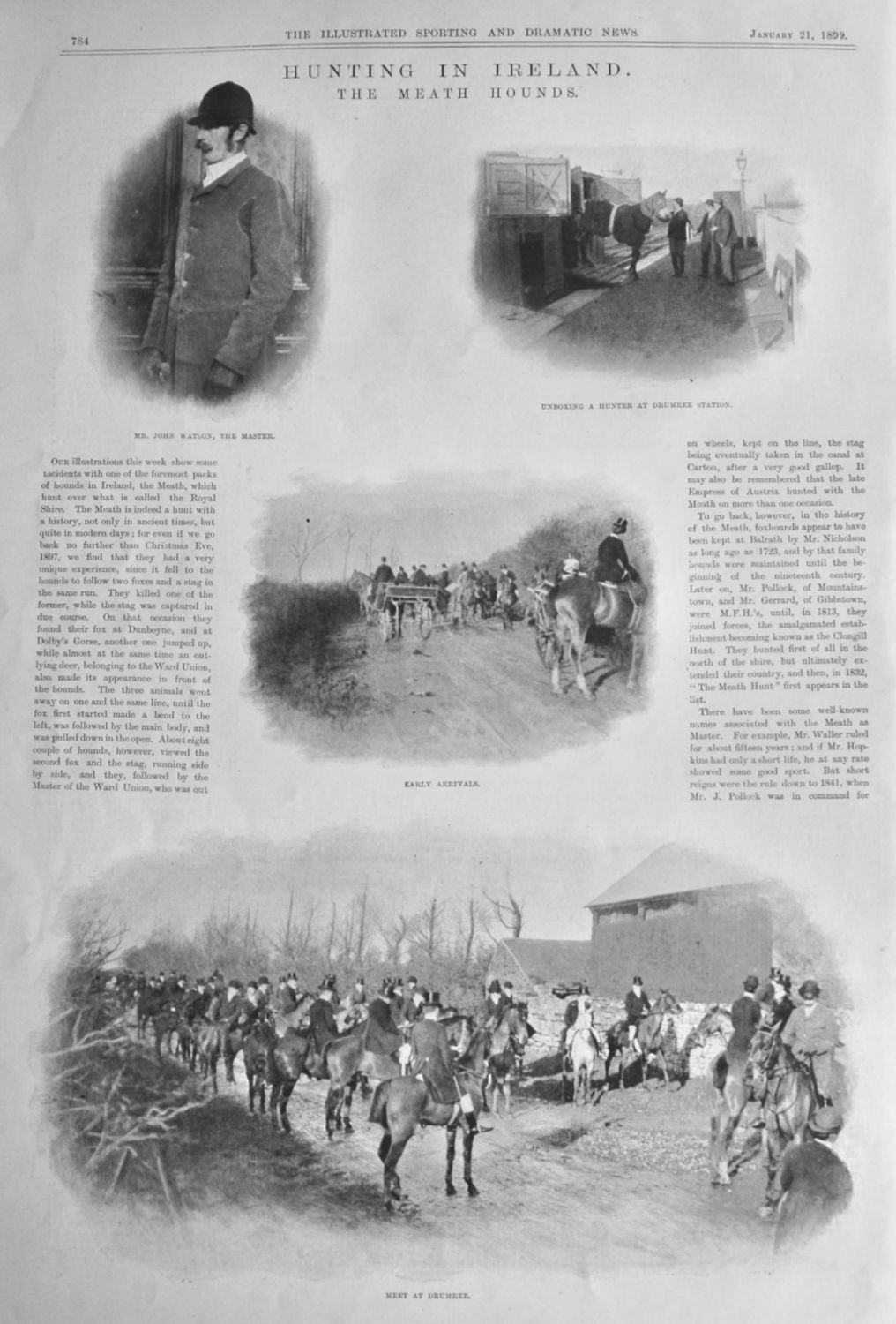 Hunting in Ireland. :  The Meath Hounds.  1899.