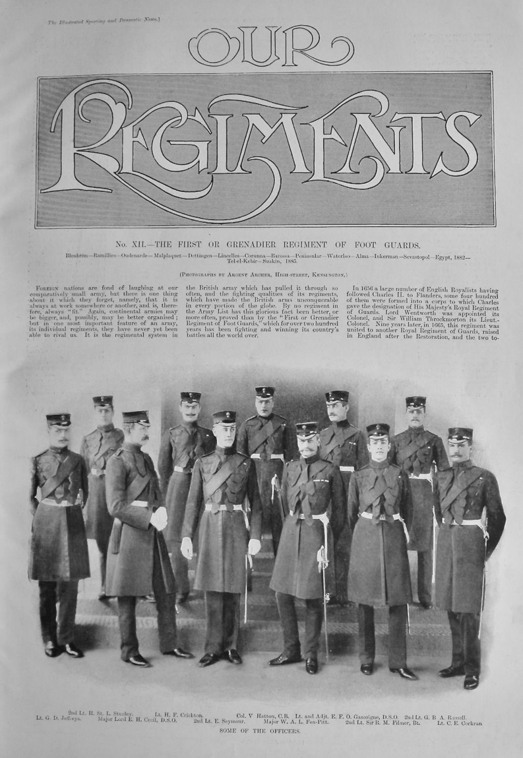 Our Regiments :  No. XII.- The First or Grenadier Regiment of Foot Guards. 