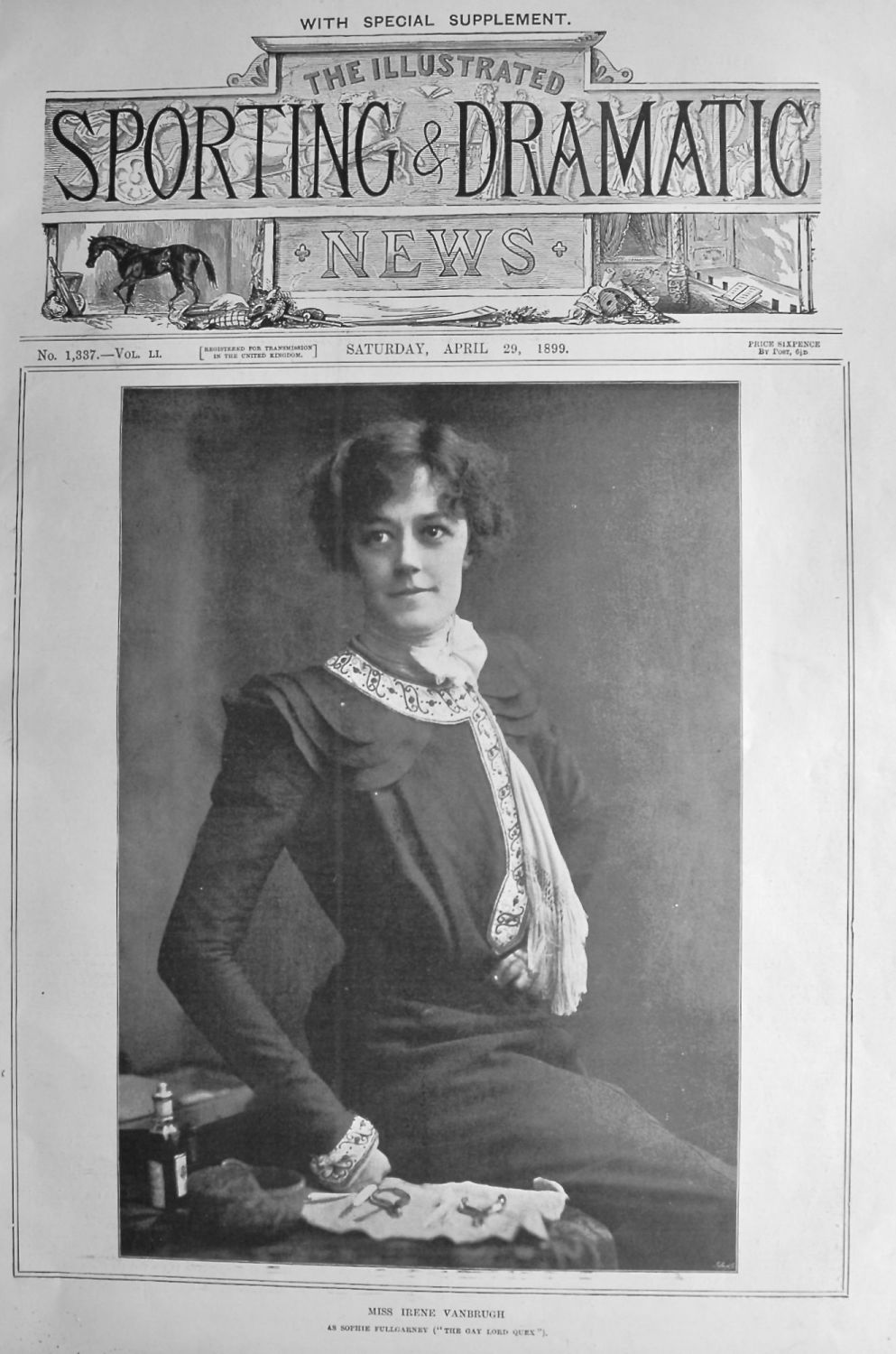 Miss Irene Vanbrugh. (Actress). 1899.
