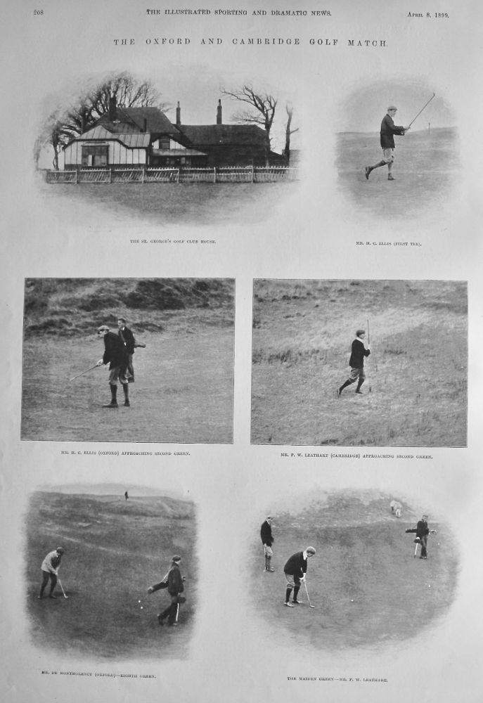 The Oxford and Cambridge Golf Match. 1899.