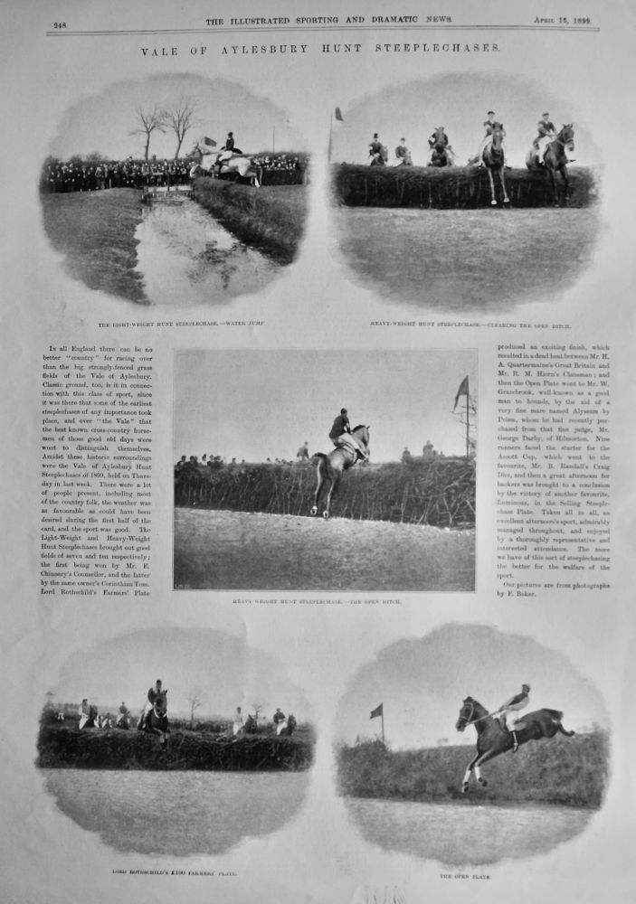 Vale of Aylesbury Hunt Steeplechases.  1899.