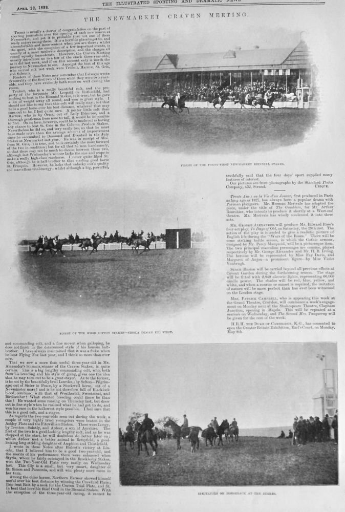 The Newmarket Craven Meeting.  1899.