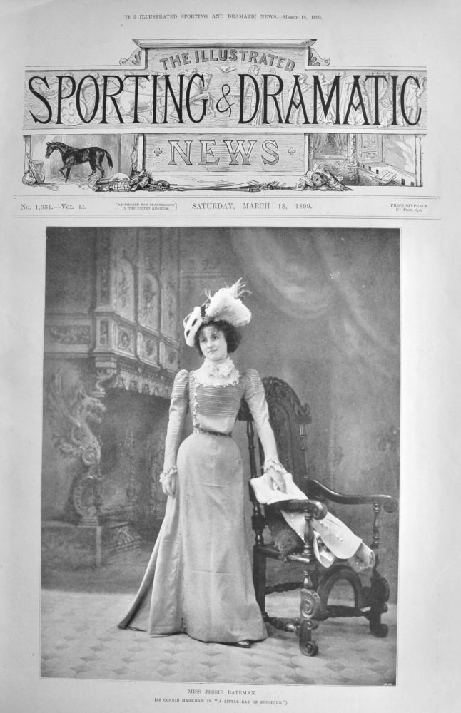 Miss Jessie Bateman (as Connie Markham in "A Little Ray of Sunshine"). 1899.