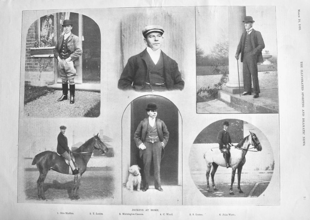 Jockeys at Home.  1899.