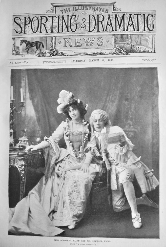 Miss Dorothea Baird and Mr. Seymour Hicks.  1899.