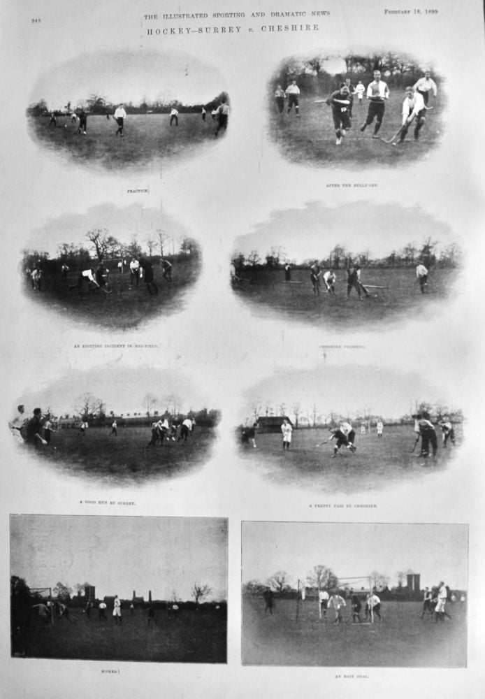 Hockey- Surrey v. Cheshire.  1899.