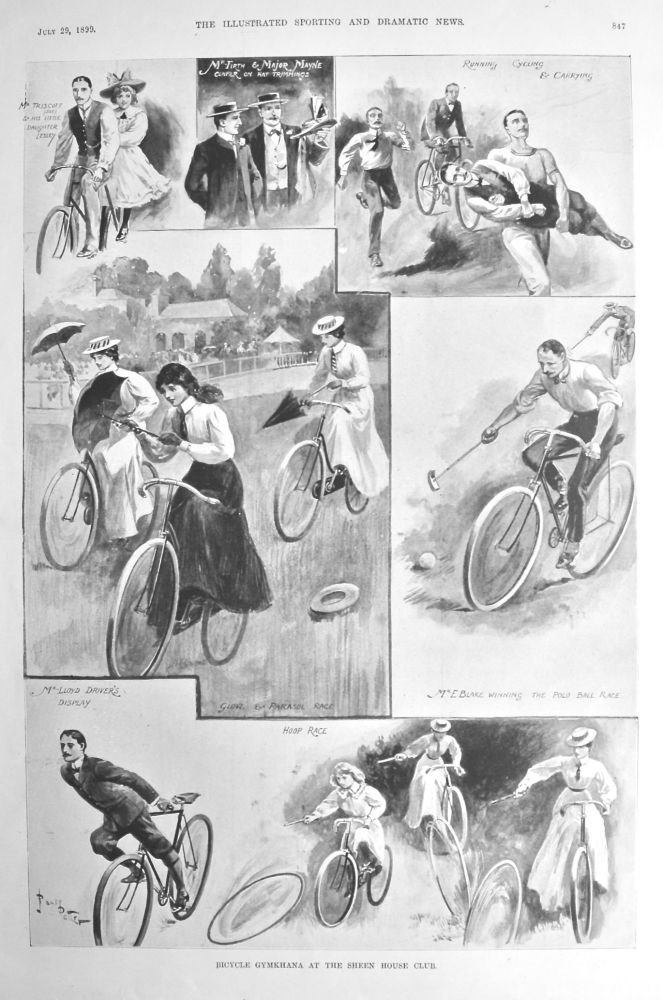 Bicycle Gymkhana at the Sheen House Club. 1899.