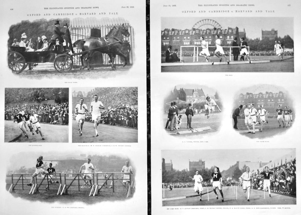 Oxford and Cambridge  v.  Harvard and Yale.  1899. (Athletics)