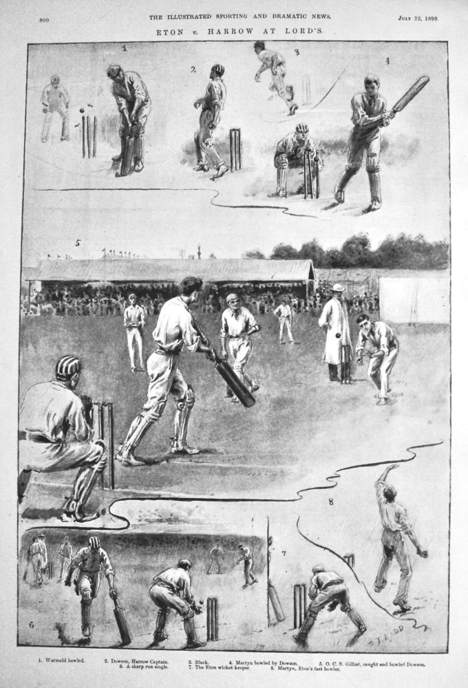 Eton v. Harrow at Lord's.  1899. (Cricket).