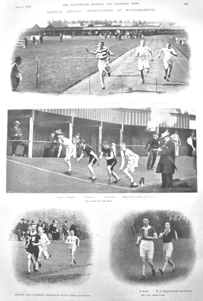 Amateur Athletic Championships at Wolverhampton.  1899.
