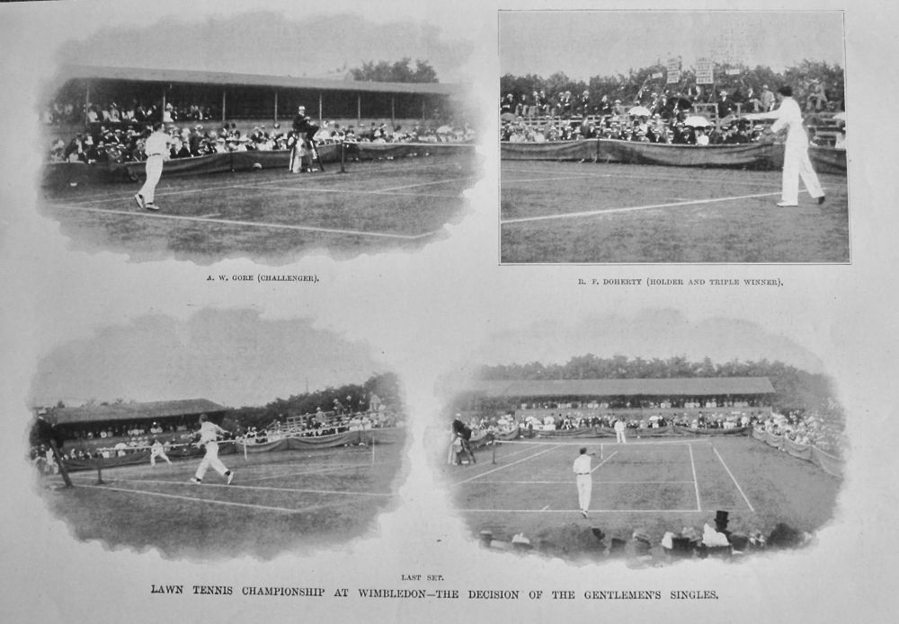 Lawn Tennis Championship at Wimbledon- The Decision of the Gentlemen's Singles.  1899.