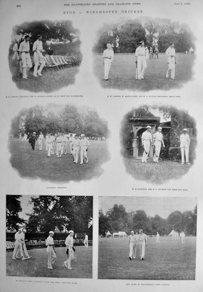 Eton v. Winchester  Cricket.  1899.