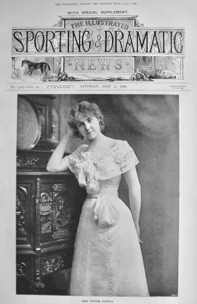 Miss Lettice Fairfax. (Actress).  1899.